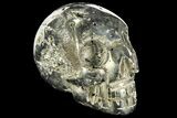 Polished Pyrite Skull With Pyritohedral Crystals #96334-1